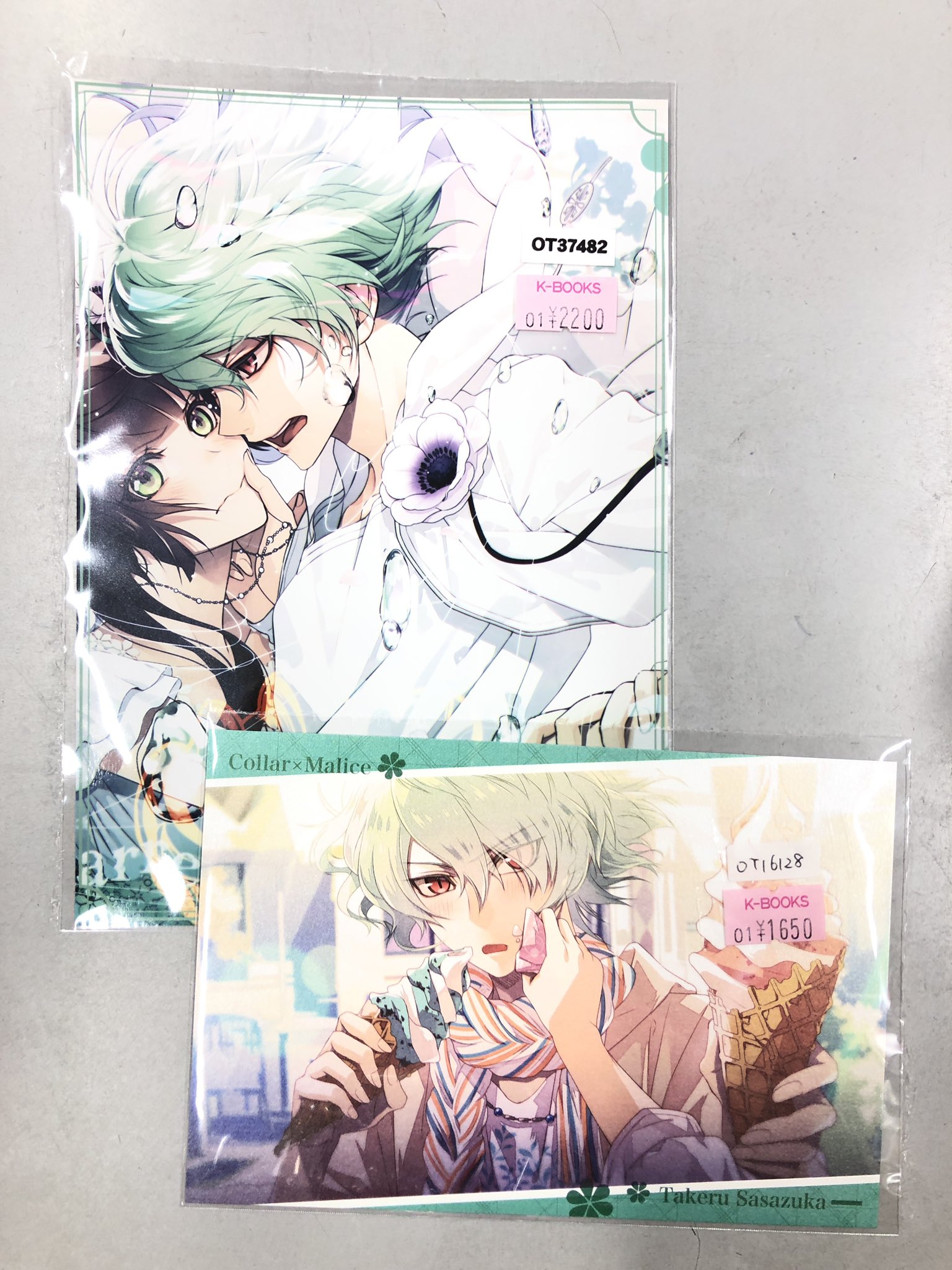 Collar×Malice カラーマリス ブロマイド コースター カード 笹塚尊 Collar×Malice Unlimited スペシャルくじ チェキ風ブロマイド2枚