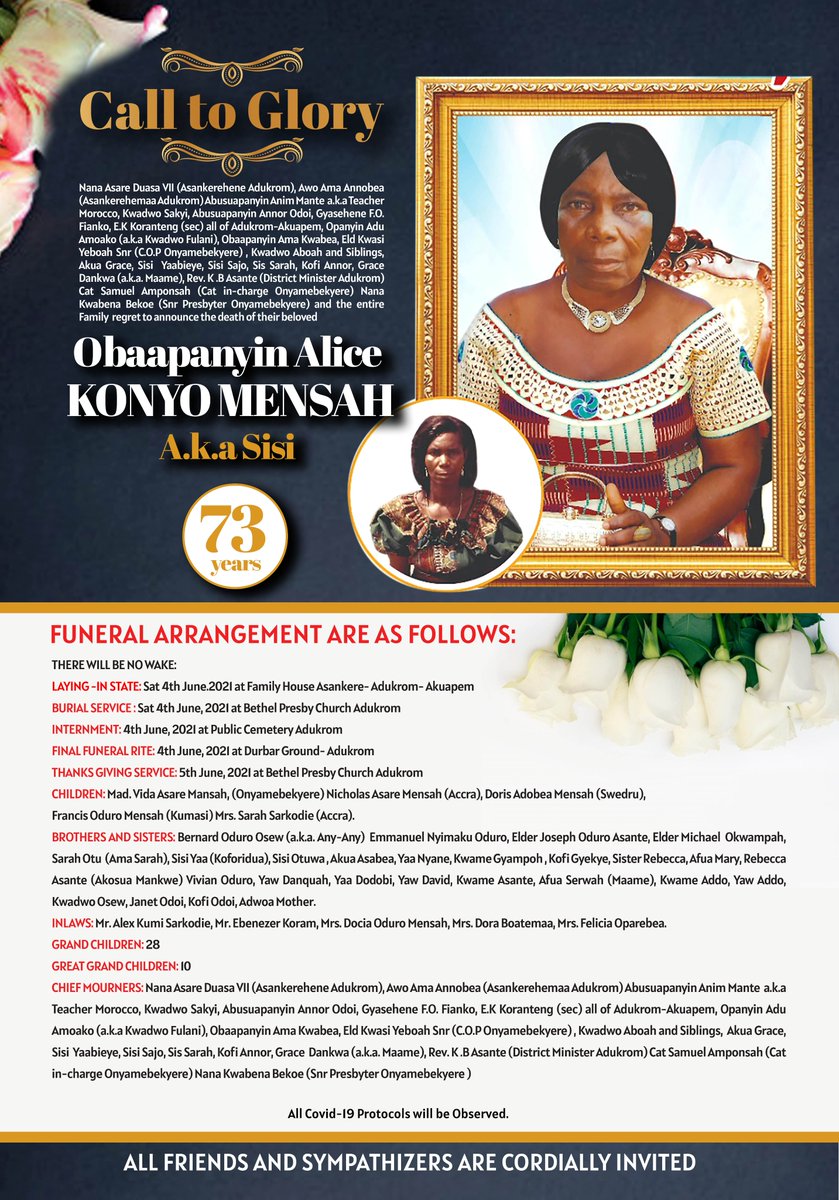 CleverLines3's tweet photo. 1/2
Your loved ones deserve more than just a funeral poster. They lived a good life. Get a neatly designed #FuneralPoster at #Cleverlines  embedded with a advanced customized QR code plus a URL link that has a picture frame of the deceased, location, announcements and RSVP https://t.co/K0pngd9INs
