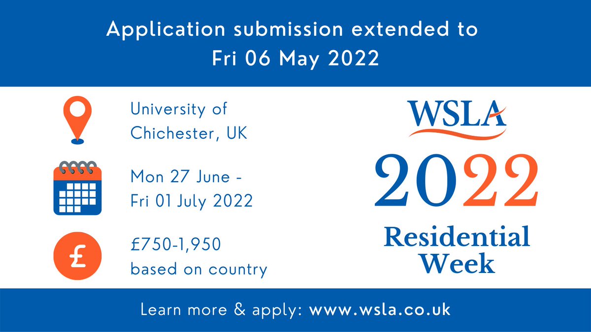 WSLA (Women's Sport Leadership Academy) (@wsla_uk) on Twitter photo The opportunity to apply for our 2022 residential week has been extended to Friday 06 May! Visit wsla.co.uk to learn more and apply. <a href="/_Leading_Edge/">Leading Edge Performance</a> <a href="/chiuni/">University of Chichester</a> The opportunity to apply for our 2022 residential week has been extended to Friday 06 May! Visit wsla.co.uk to learn more and apply. <a href="/_Leading_Edge/">Leading Edge Performance</a> <a href="/chiuni/">University of Chichester</a>