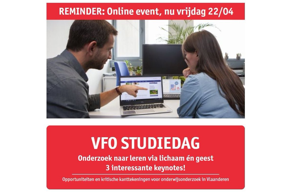 Vrijdag 22/4: Studiedag "Onderzoek naar leren via lichaam én geest". Gratis deelname! Ook interessant voor studenten!
Meer info: uantwerpen.be/nl/projecten/v…
#studiedag #onderwijs #leren