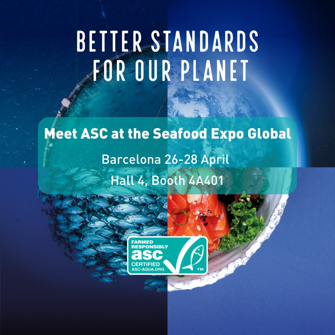 ASC will be attending the Seafood Expo Global, taking place next week, from the 26th to the 28th of  April in Barcelona. Learn more: bit.ly/3jSrmHJ
