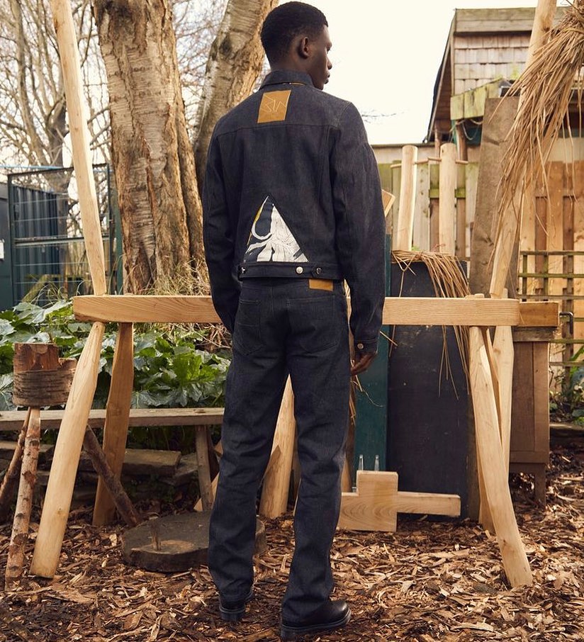 The sustainable and circular denim look from Bethany Williams for their AW22 collection “The hands that heal us.” Technology used is ISKO R-TWO™ 50+, a ground-breaking new range of denim fabrics made with a minimum 50% pre &amp; post-consumer recycled content bit.ly/3Mj92nt