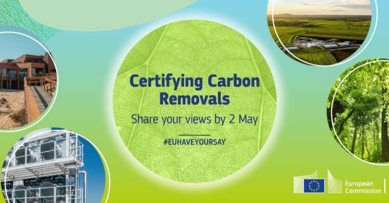 EUAgri's tweet photo. What carbon removal solutions should the EU incentivise?

🌱 Carbon farming

🌱 Reforestation

🌱 Rewetting peatlands

🌱 Other solutions?

We want your opinion.

Participate in the online consultation on certification of #EUCarbonRemovals by 2 May.

#EUGreenDeal #EarthDay