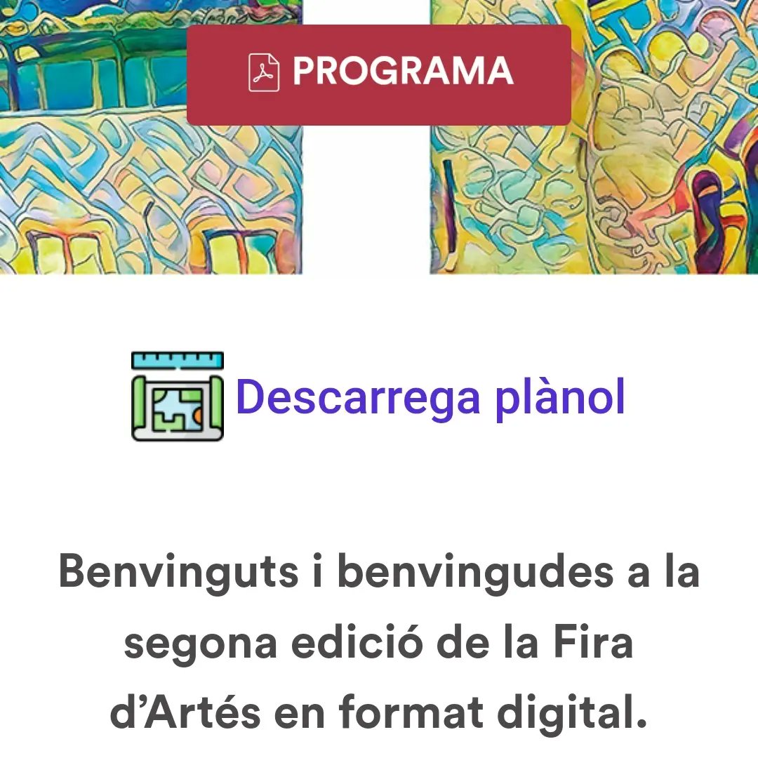 No et perdis la 2a edició virtual de la <a href="/firaartes/">Fira d'Artés</a> en el marc de la 61a Fira presencial d'aquest municipi del Bages.
Entra a fira.artes.cat i interactua amb el programa, compra tiquets, coneix els expositors i l'Espai Sobiranies amb la 6a Fira de la cervesa artesana.