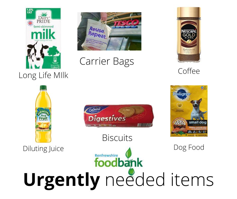 We know everyone is feeling the strain of the rising costs at the moment which is why we're extra grateful for all the donations we're receiving at the moment. Here are our urgently needed items  for this week. Drop off details - tinyurl.com/renfoo