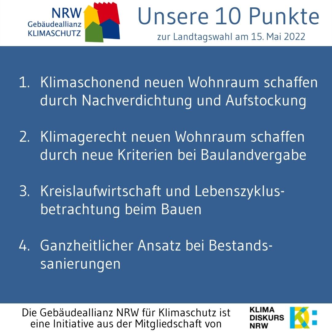 klimadiskursNRW's tweet photo. Positionspapier zur Landtagswahl

Die Gebäudeallianz NRW für Klimaschutz hat heute ihre 10 Punkte zur #ltw22 veröffentlicht. Das Papier sowie die entsprechende #Pressemitteilung dazu stehen unter https://t.co/aCW5Wui6M4 zum Download bereit. https://t.co/ERgPrMlVdv