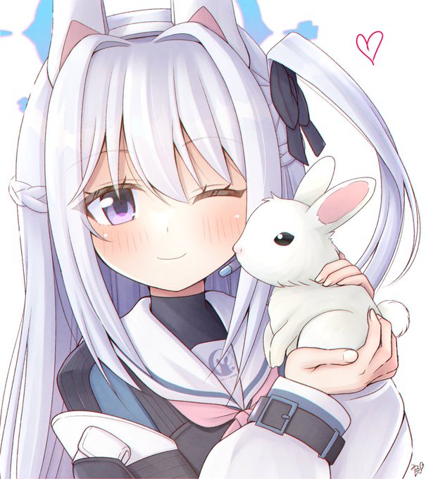 ミヤコとぴょんこ
#ブルアカ 
#ブルアカイラスト部 