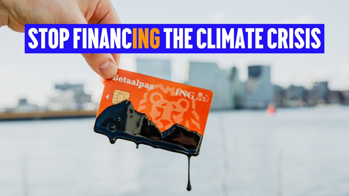 While ING’s shareholders meet in Amsterdam, the climate crisis rages on – fuelled by the billions that the bank pumps into fossil fuels.

@INGnl shareholders – YOU can force ING to quit fossil fuels &amp; fund a better, just world instead! #INGfossielvrij