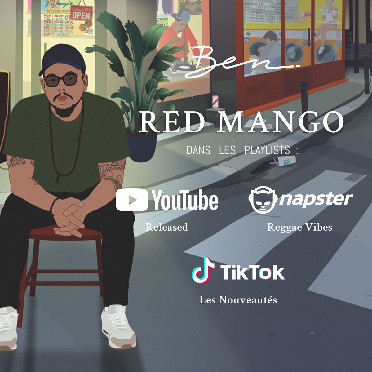 BenOncleSoul's tweet photo. #RedMango en playlists !
Merci @spotifyfrance / @DeezerFR / @amazonmusic / @AppleMusic / @youtubemusic / @napster / @tiktok_France 🙏 https://t.co/N7IejDf77E