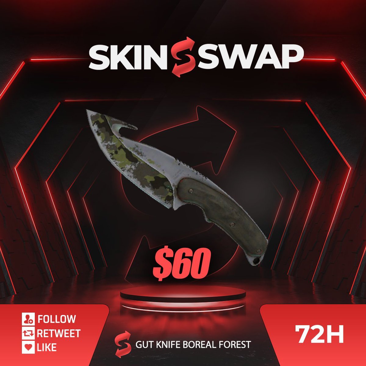 kwaxxi's tweet photo. 🎉 CS:GO GIVEAWAY 🎉

🎁 Gut Knife | Boreal Forest (BS) 🎁

🔁 Retweet 🔁
👥 Follow @kwaxxi and @skinswapcom 👥

⏱️ Ends in 72 hours! ⏱️ https://t.co/fXrxkqlGMl