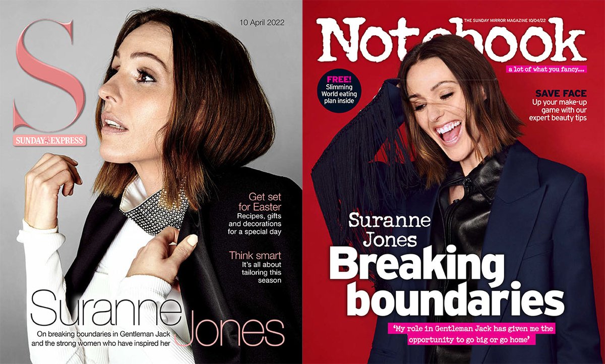 Suranne Jones by Gustavo Papaleo / Guardian / <a href="/eyevine/">eyevine</a> on the cover of S Magazine and Notebook.