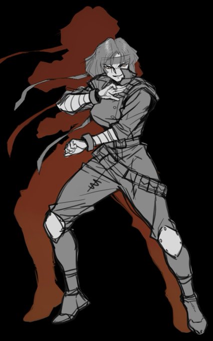 「TMNT」の格闘ゲームでドット打ちとパターンを担当したラスボスのカライ姐さん。

↓今回少しお手伝いをしたので久しぶりに描きました。
#tmntxjl
@TMNT_TF 