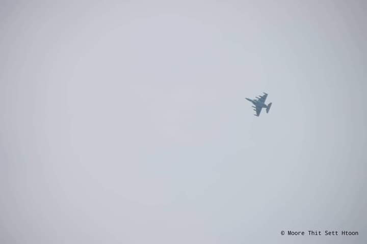 A fighter jet owned by the Terrorist Military Council bombed the hills near the LayKayKaw Area, Myawaddy Tsp, Karen State, this morning.  #2022Apr20Coup #HelpMyanmarIDPs #WhatsHappeningInMyanmar