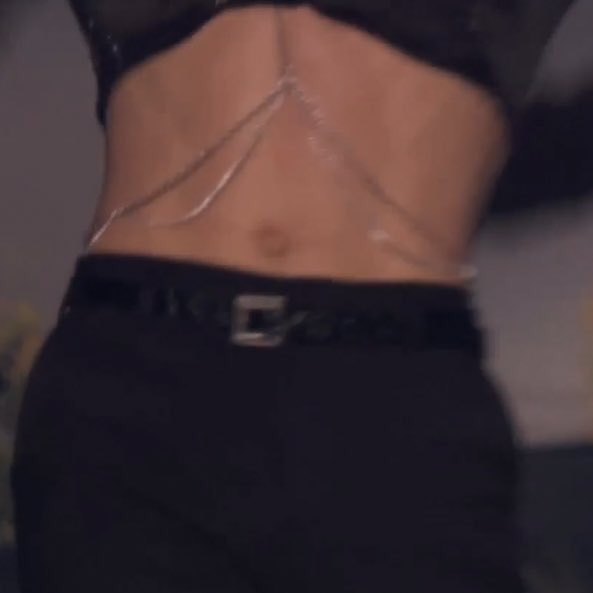 just realized jungkook went from just dangling the chains down his hips to actually wrapping around his waist