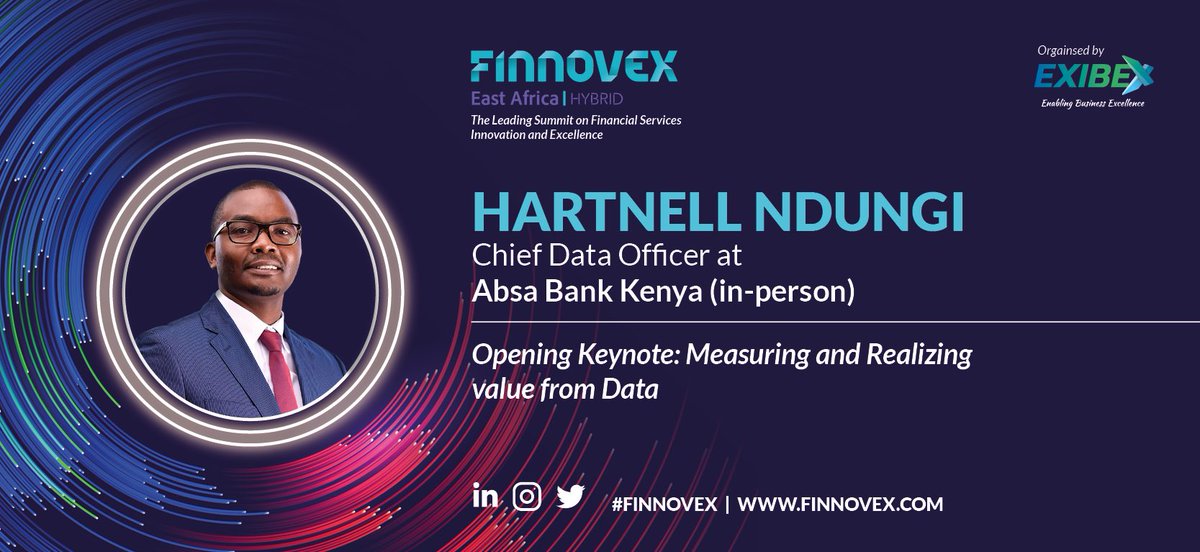 📢Coming up Next, we have Hartnell Ndungi, Chief Data Officer at Absa Bank Kenya delivering inaugural Keynote Presentation at 09:10 AM prompt.

✔️ He speaking session is titled “Measuring and Realizing Value from Data”

Stay Connected!