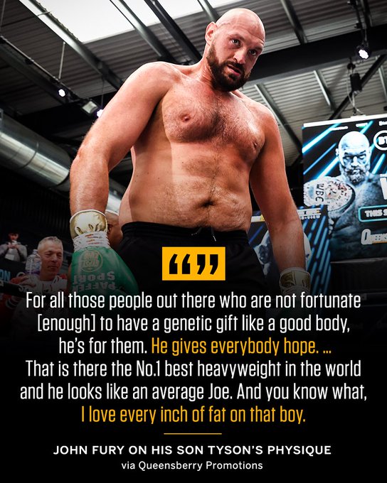 Big John Fury with the quote of the day 🤣 #FuryWhyte