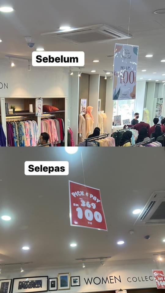 ZZulfikli's tweet photo. Sama lah banyak pekedai buat camni. Mcm aku gi parkson. Beli baju melayu discount 40-50%. Walhal sblm ni takde jual baju melayu, tiberrr je nak bagi discount. Dah itu memang harga asal. 

Semua nak kelirukan pengguna

@kpdnhep please do your action. https://t.co/fcs9QiaNvJ