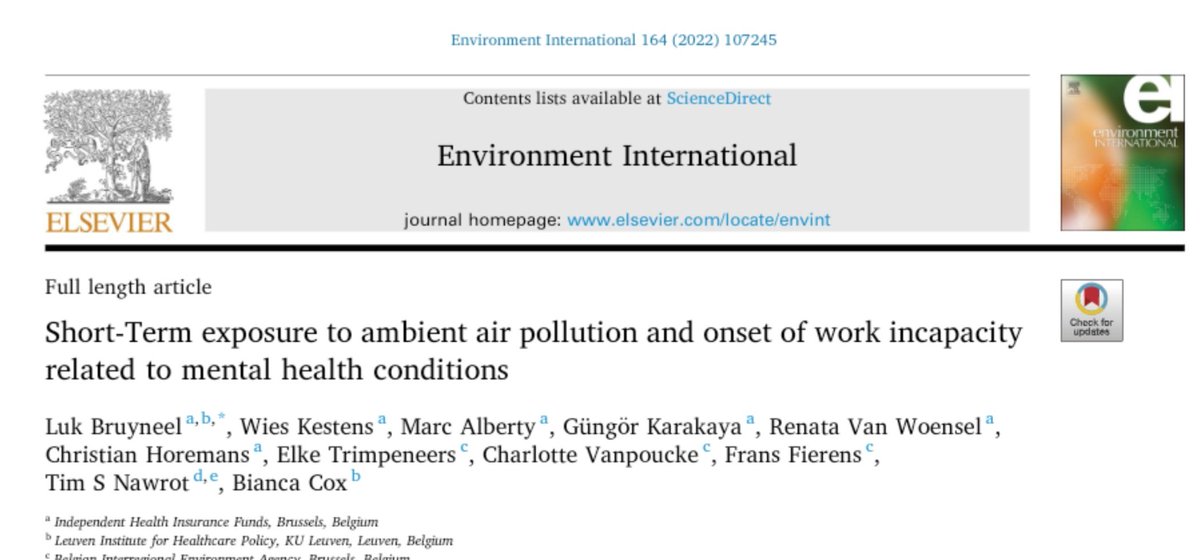 Christian Horemans (@chhoremans) on Twitter photo Study of @MutLibres on impact of #airpollution on work incapacity published in Environment International today! Great achievement of our Environmental Health Taskforce. <a href="/HealthandEnv/">Health and Environment Alliance (HEAL)</a> <a href="/AIM_Healthcare/">AIM</a> <a href="/EUEnvironment/">EU EnvironmentAgency</a> doi.org/10.1016/j.envi… Study of @MutLibres on impact of #airpollution on work incapacity published in Environment International today! Great achievement of our Environmental Health Taskforce. <a href="/HealthandEnv/">Health and Environment Alliance (HEAL)</a> <a href="/AIM_Healthcare/">AIM</a> <a href="/EUEnvironment/">EU EnvironmentAgency</a> doi.org/10.1016/j.envi…