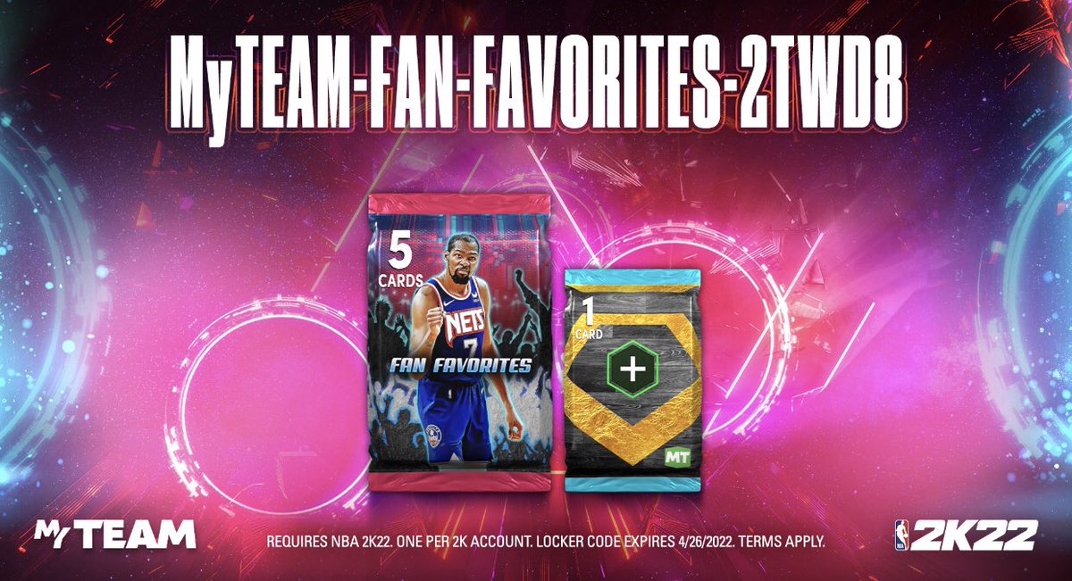 2k22lockercode_'s tweet image. #LockerCode 🚨

MYTEAM-FAN-FAVORITES-2TWD8

Use this #code for a Fan Favorites Pack or Diamond Shoe Boost.

Available for one week

#NBA2K22 #LockerCodes