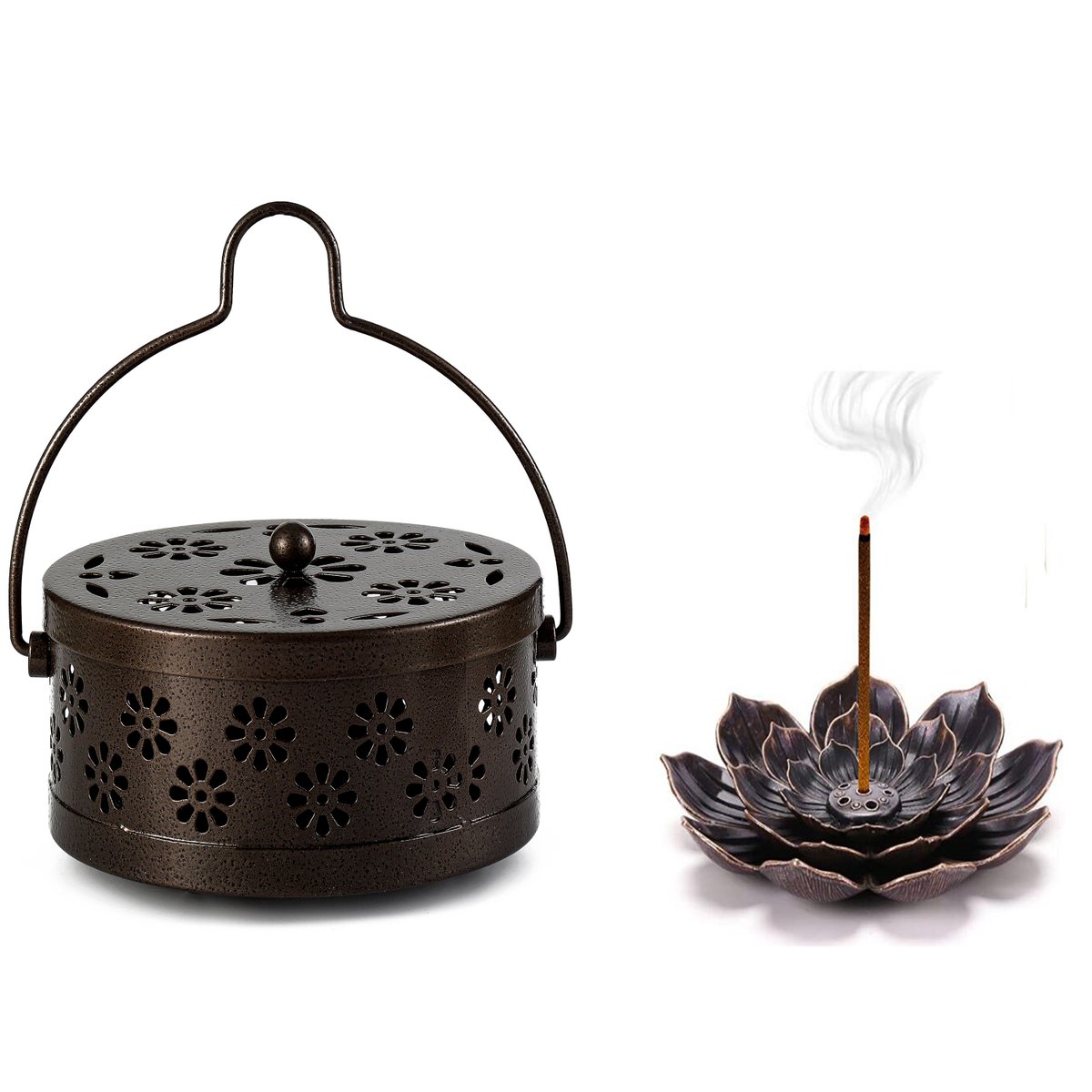 Mosquito Coil Holder and Brass Lotus Incense Holder-Cone Incense Burner

amazon.com/Watshi-Holder-…