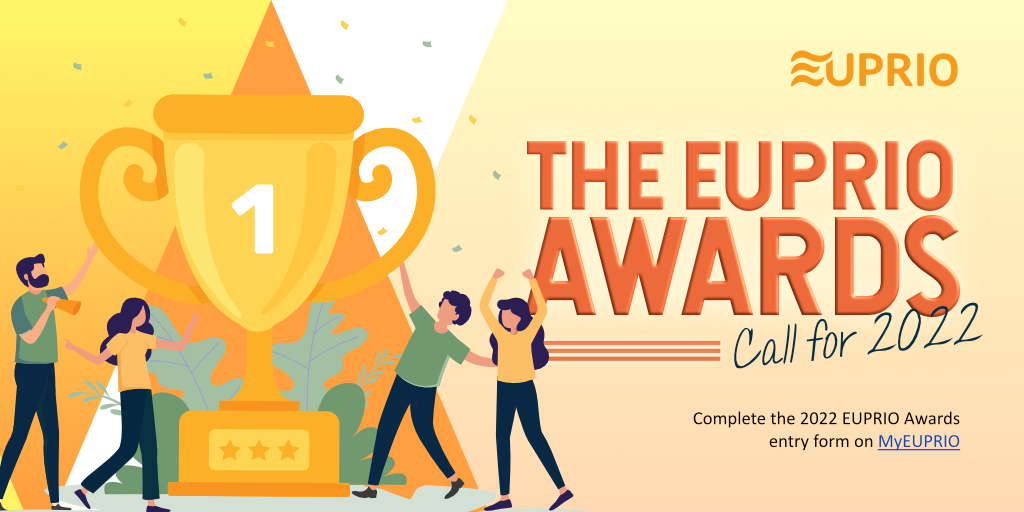 The EUPRIO Awards call 2022 is online. Join in with your best communication project! Info on euprio.eu/awards