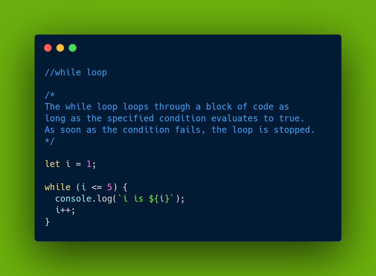 ProgrammingUpds's tweet photo. Loops in JavaScript 

While, do-while,for,for-in https://t.co/4O5gytUib0