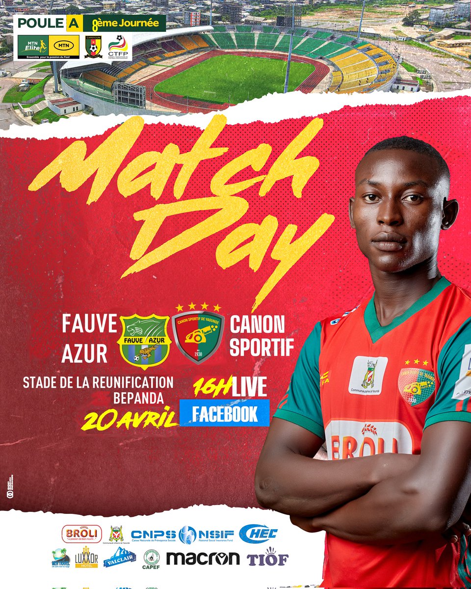 fgo_pro's tweet image. Jour de Match 💚❤
🆚️ Fauve Azur #FAzurCAN
🏟 Stade de la Réunification de Douala 
Accès 💸 1.000, 2.000 fcfa 
🏆 J8 #MTNEliteOne @MTNCameroon @FecafootOfficie
🕓 16h
📺 #Kpakum_TV 

Opération réveil du #kpakum 💪