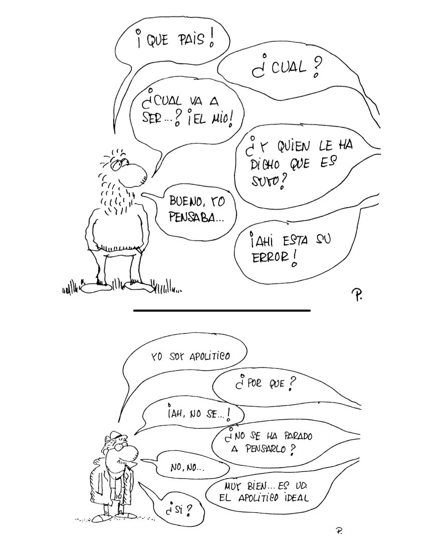 perichberini's tweet photo. Per St Jordi un llibre poc conegut de Perich publicat el 1975
El "Poder" interroga desafiant i espera una resposta que el satisfaci del "No poder" que sovint respon amb monosílabs carregats de significat...
Pròleg de @flavitabanana
Edita @amaniaco_ediciones #ElPerich #SantJordi https://t.co/RhxYyiTAPT