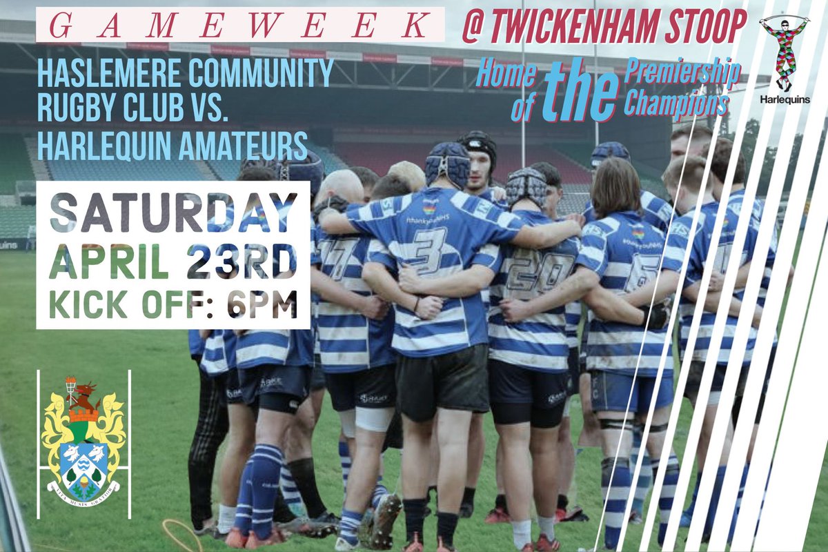 Backtorugby's tweet image. Looking forward to this. @HaslemereRFC at The Stoop 💪💪