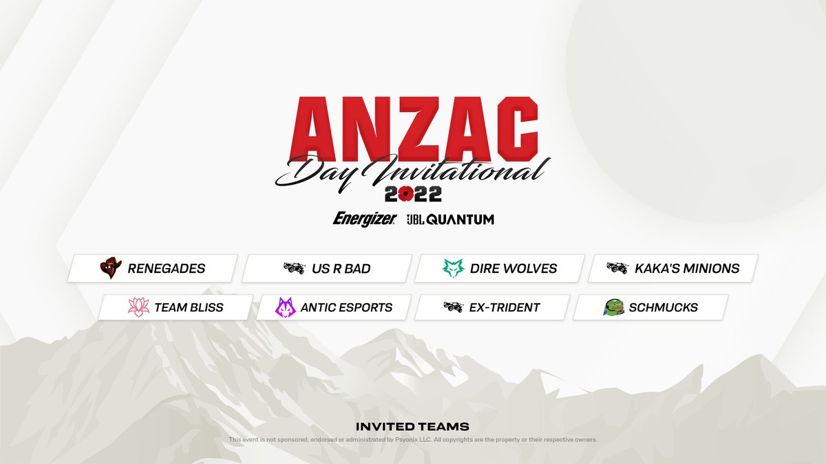 Meet the Invited Teams for this year's #AnzacDay Invitational!

See you tomorrow for the Closed Qualifiers 👋