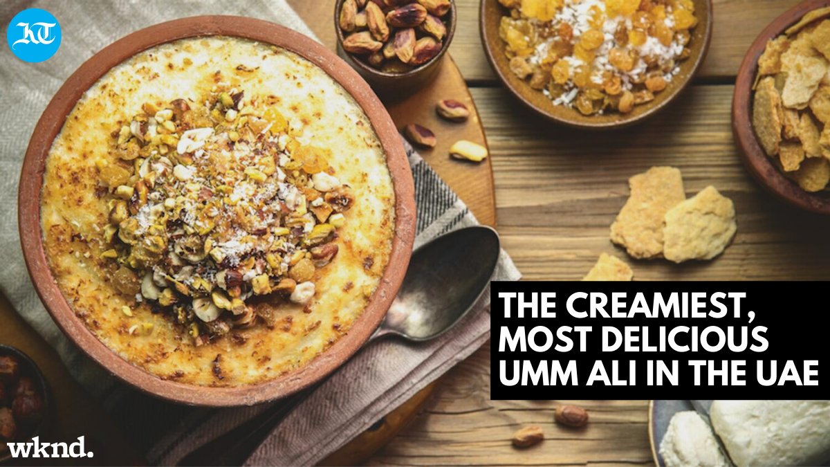 khaleejtimes's tweet photo. A traditional Arabic dessert, Umm Ali is a delicacy loved by many. Read, in the link below, the list of the best spots across town that offer this creamy-rich dessert
@wkndmag
#UAE #UmmAli #Dessert
https://t.co/kAkERvleLZ https://t.co/Bsd6ufg7hZ