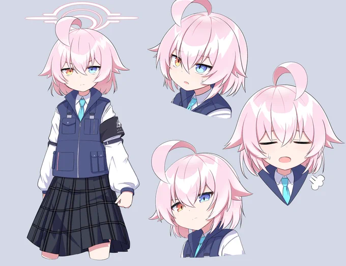 #ブルアカ #BlueArchive 
過去おじのキャラデザっぽい絵描いたよ 