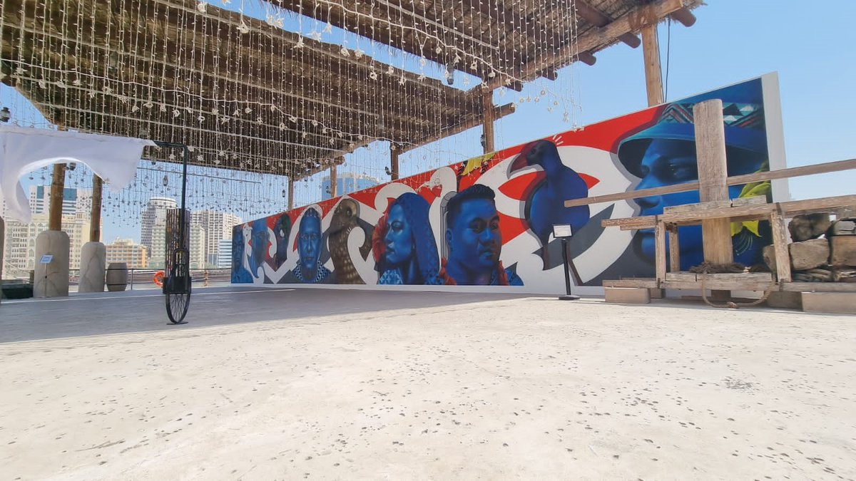 DYK: our amazing 20m street art mural has found a new temporary home at Al Seef?