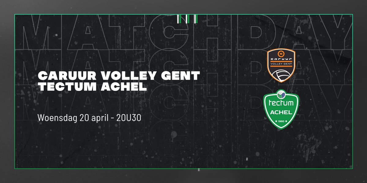 Tectum_Achel's tweet photo. ‼️ MATCHDAY ‼️

➡️ Caruur Volley Gent – Tectum Achel

⏰ 20u30

📺 Te volgen via livestream: https://t.co/ECXltkGNyA https://t.co/JhI3WXtLq5