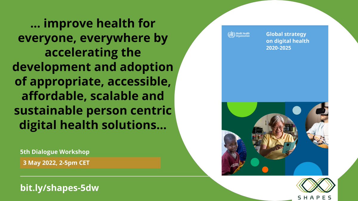 ❓ What is integrated care?

💡 In the Global Strategy on Digital Health 2020-2025 the <a href="/WHO/">World Health Organization (WHO)</a> focuses on health for everyone, everywhere.

🗣️What is integrated care for you? 

❗️#SHAPESdialogue on upscaling #integratedcare
⏰3 May, 2-5pm CET

ℹ️ bit.ly/shapes-dw5