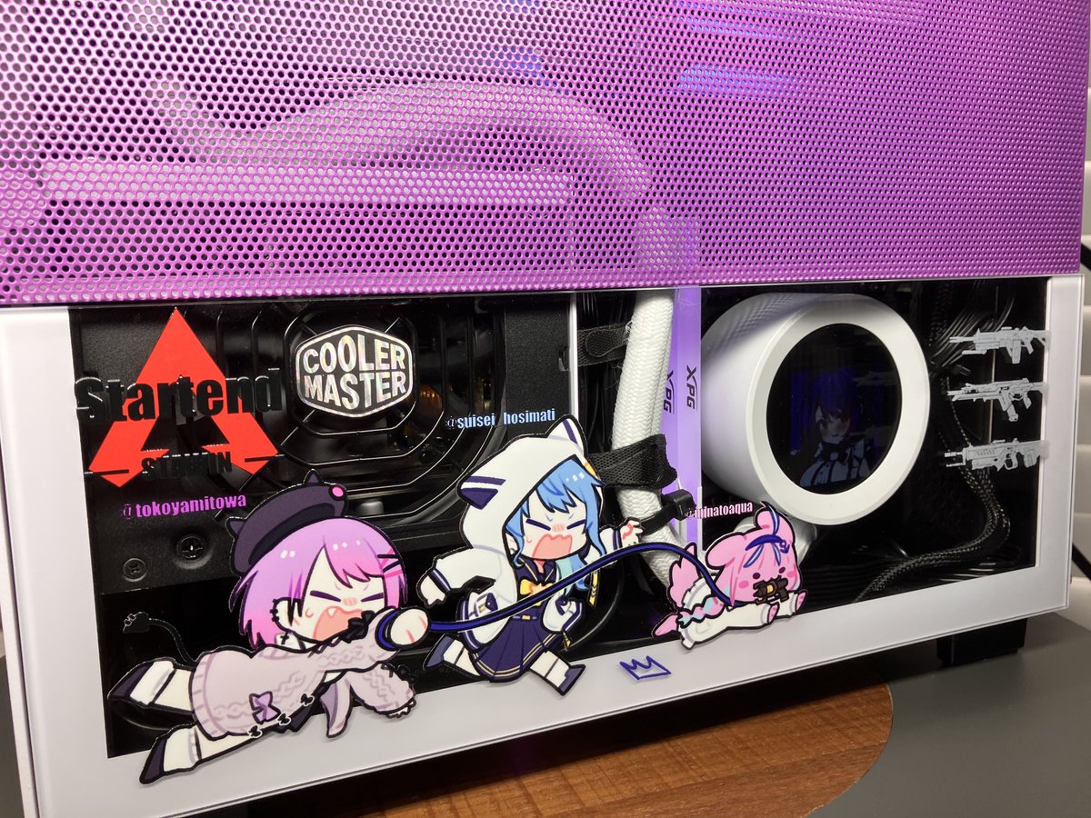 LODONG666's tweet photo. StartendメモリアルPC製作完了
感謝 @Nekotaririn_EX 先生図面の使用許可!!
練習開始からV協までトワ樣 すいせい あくあ の頑張りを見てきました。最終的には勝てなかったが、私の中ではナンバーワンのチームです。
#あくあーと #ほしまちぎゃらりー #TOWART
#Startend #STARTENDWIN #STAWIN https://t.co/uJiSDIjdtm