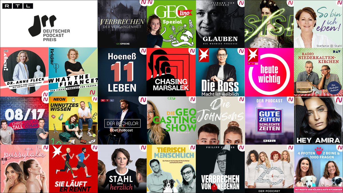 RTLDE_Corporate's tweet photo. Podcast-Fans aufgepasst 👀 Noch bis zum 8.5. könnt ihr beim Deutschen Podcast Preis 2022 für eure Lieblingspodcasts abstimmen: https://t.co/aDjr3yrt4d
Unsere Wahlempfehlungen 👇❎ @grunerundjahr @audionowde #dpp22 https://t.co/8qyys4yF1f