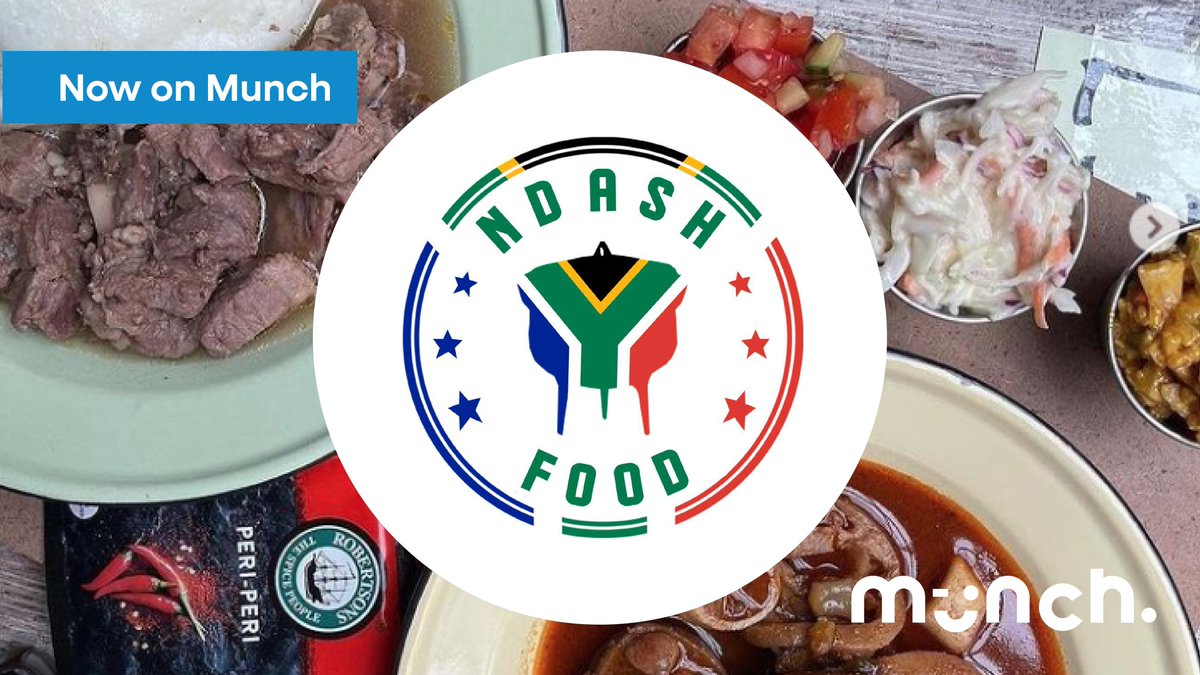 Ndash Food is now on Munch! 🥘

Download the Munch App and experience a unique taste of Mzansi's favorite traditional food today! munch.cloud

#restaurant #pointofsale #orderonline #digitalordering #payments