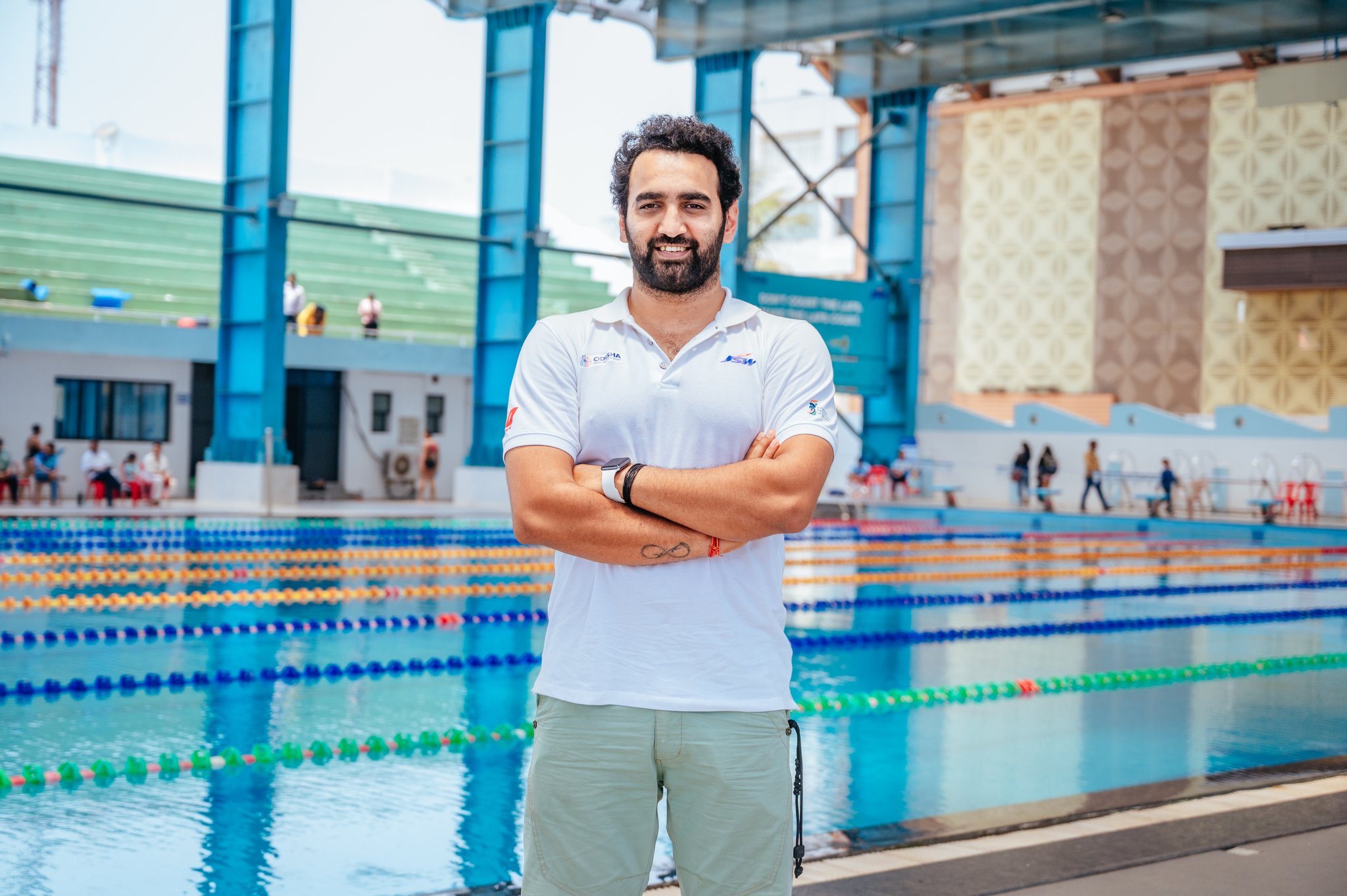 Swimmer Sandeep Sejwal who is the cousin of Siddhant and Sameer, who took part in the Games (Source: Twitter)