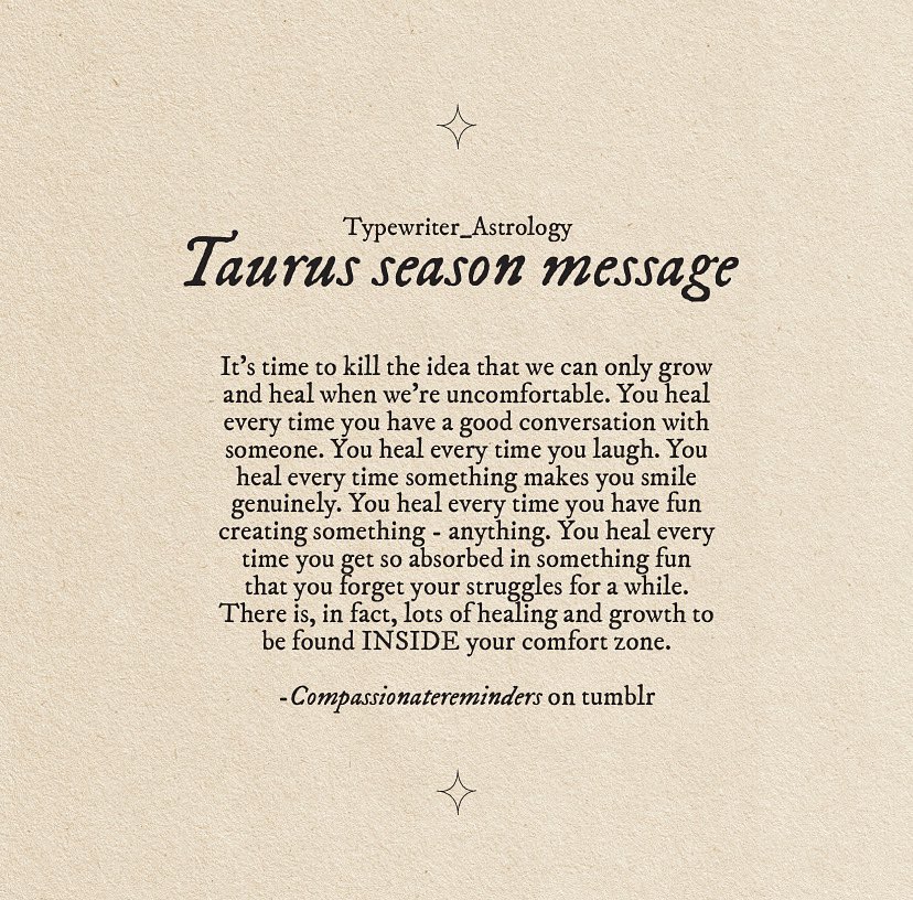 Typewriterastro's tweet photo. Taurus season message https://t.co/bzwIyViKCZ