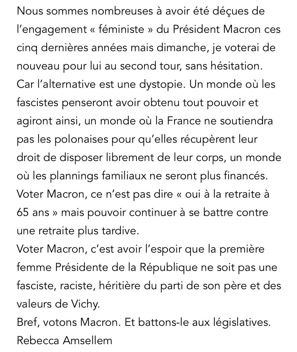 EmilieRadioFr's tweet photo. Merci bravo @RebeccaAmsellem qui dit tout en peu de mots dans la newsletter @Les_Glorieuses https://t.co/oNBWjW2Sko
