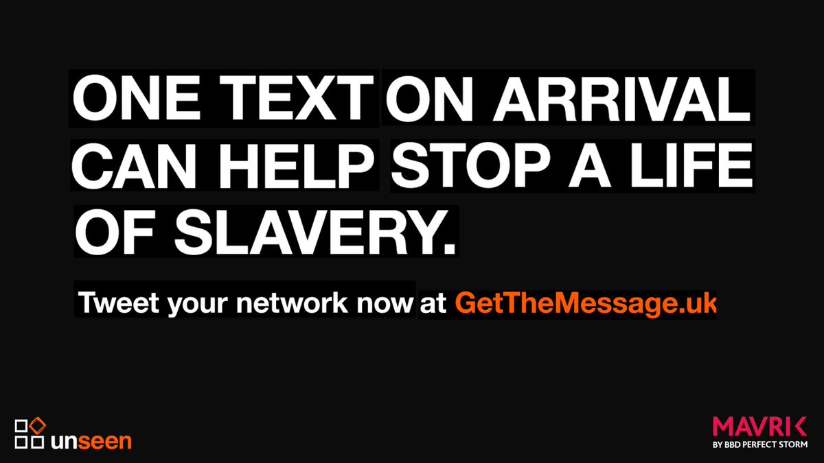 What if one text could save a life from #slavery? #Ukrainians entering the UK are at risk of #trafficking, especially women &amp; children. Please urge all telecoms providers to send #refugees a text upon arrival with crucial safety advice. Tweet them now at getthemessage.uk