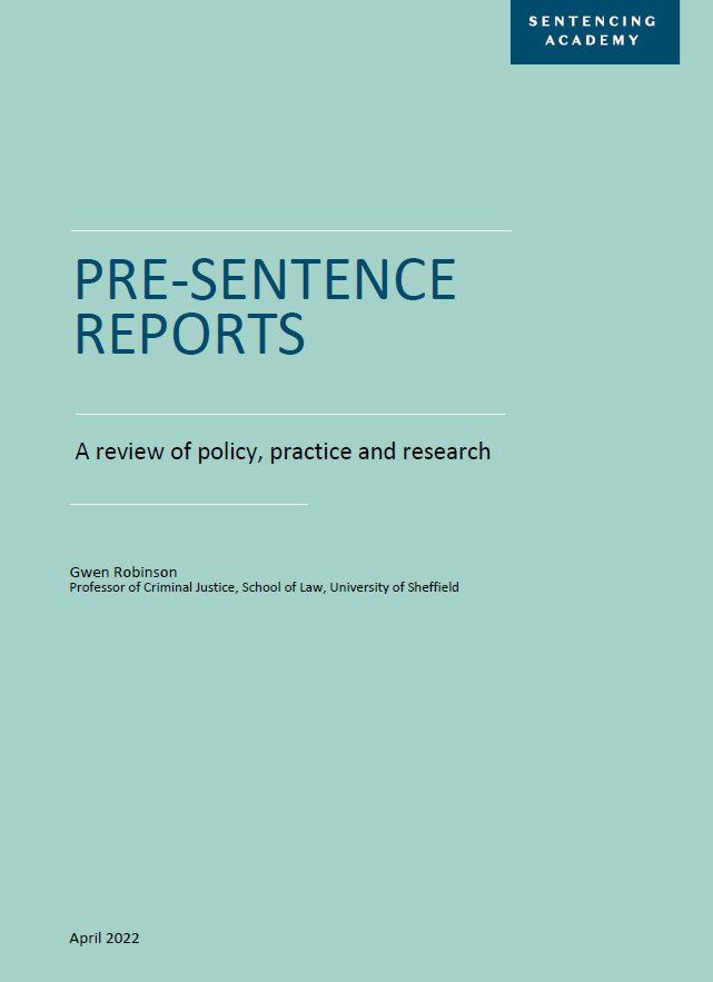 SentencingAcad's tweet photo. With the number of Pre-Sentence Reports declining in recent years, and a move towards the greater use of oral reports, our latest paper - by Professor Gwen Robinson @lawsheffield - examines the key developments in this area.

The report is available here: https://t.co/v8viFTUtjg https://t.co/CUJrlg948M