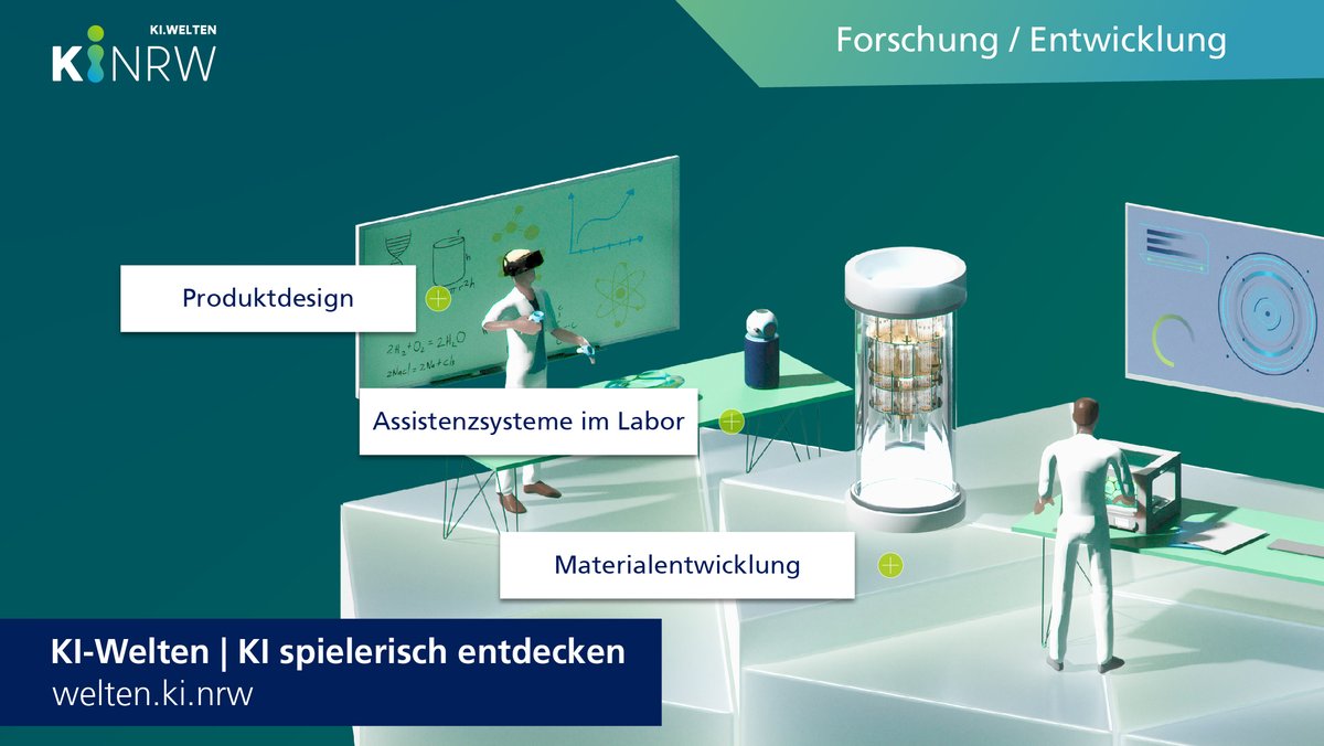 _KINRW's tweet photo. 🔬Auch in #Forschung & #Entwicklung kann von KI-Systemen profitiert werden, z. B. bei der #Materialentwicklung, der #Produktoptimierung oder der Dokumentation von Experimenten im #Labor.👩🔬👨🔬
Jetzt auf KI-Entdeckungstour gehen!
#NRWkannK
🌍 https://t.co/z6kbu6iyRY https://t.co/p1AfVgJmWO