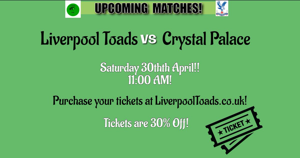 LiverpoolToads's tweet photo. Make sure to purchase your tickets at https://t.co/GWOYzFF8WY! Our ticket prices are currently 30% off, make sure not to miss them. #Liverpool #LiverpoolFC https://t.co/r4Z9BvjrSi
