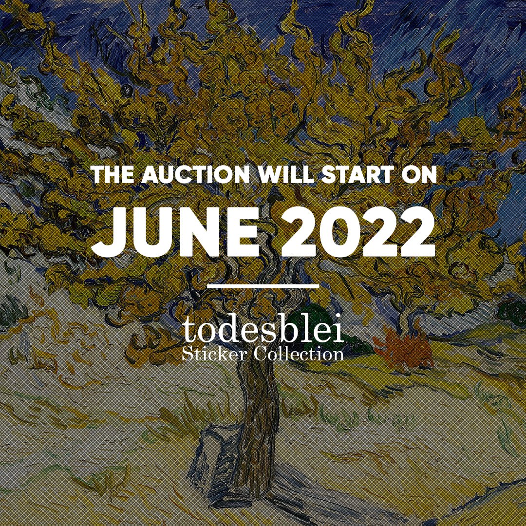 todesblei's tweet image. The auction will start on June 2022. Stay tuned...

#NFT #NFTCollection #Crypto #NFTs #web3 #NFTCommunity #cryptocurrency #blockchain #NFTdrop #metaverse