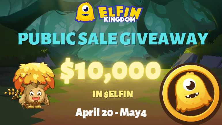 With our upcoming #publicSale, we feel the need to reward our amazing community!

So, here's another #Giveaway 🙌

How to enter?
Complete the #GLEAM tasks 👇
gleam.io/jmZbm/elfin-gi…

🎁 With a prize pool of $10,000 worth of $ELFIN 

#GameFi #Cryptocurrencies #play2earn