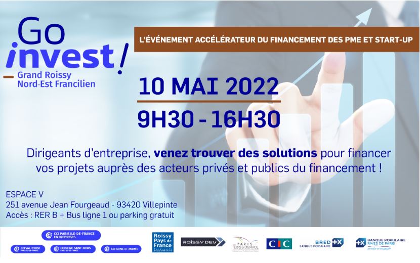 CCI_92's tweet photo. 📅📌 [ÉVÉNEMENT] GO INVEST Grand Roissy Nord-Est Francilien | 10/05/22 - 9h30
Accélérer le financement des entreprises et des start-ups ! 💪 Inscriptions 👉 https://t.co/ZWYsr9XzWl
@CCI_Paris_IdF @CCI_93 @CCI_95 @RoissyAgglo @terresdenvol @cic @BanquePop #RoissyDev https://t.co/2O6E1ZqQZi