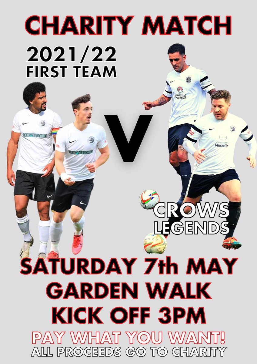 So, the secret is out!!

The Current Squad Vs The League Winning Squad (with a few guests…).

Some of the favourite faces from recent times back to celebrate and raise money for a good cause.

Please RT/share and help us reach our target to support sick/under-privileged kids!