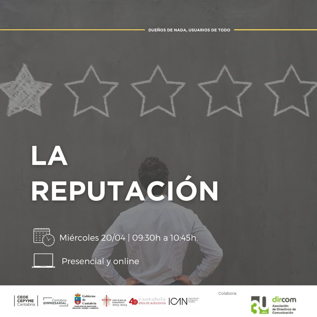 👁‍🗨 Disfrutando de la jornada 'La #Reputación' con <a href="/ricardogomdiez/">Ricardo Gómez Díez</a>, quien nos cuenta la importancia de este activo. «Los temas éticos cada vez pesan más», asegura y de ahí que sea vital para los políticos. ¡Hoy se aprende! 🙌🏻

#Santander #Periodismo #Networking